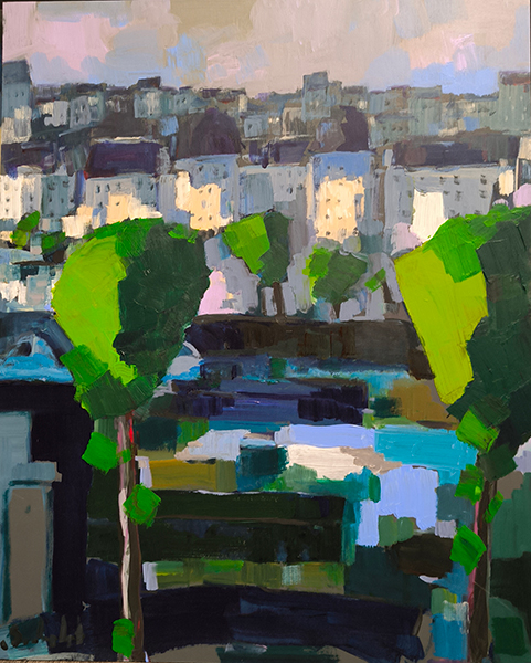 La Seine vers le pont de Bir-Hakeim