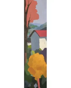 Yellow tree and vertical composition, 2025