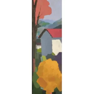 Yellow tree and vertical composition, 2025